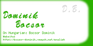 dominik bocsor business card